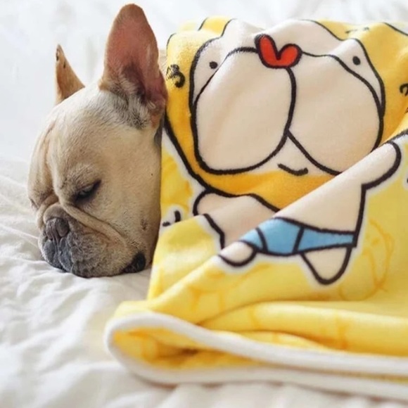 Cute Yellow Doggy Blanket - Picture 2 of 3